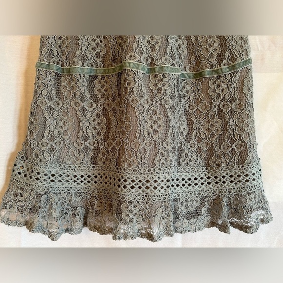 $168 Anthropologie Foxiedox Aquamarine Green Lace Halter Sleeveless Mini size S - Picture 7 of 10
